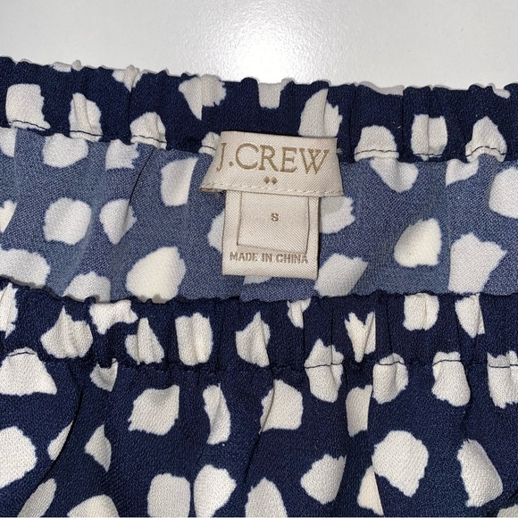 J. Crew Off The Shoulder Polka Dot Top Navy and White Top Excellent Condition - Picture 3 of 6